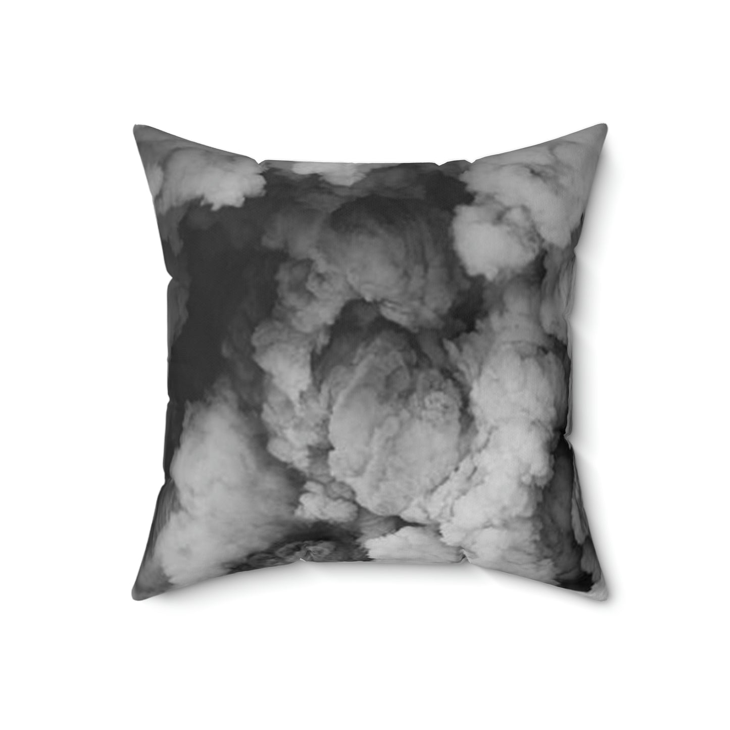 "Faded Gray" Spun Polyester Square Pillow