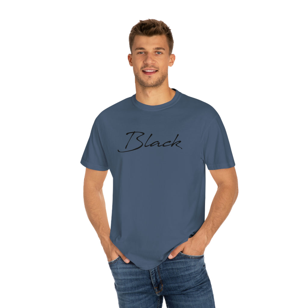 Black Unisex Garment-Dyed T-shirt