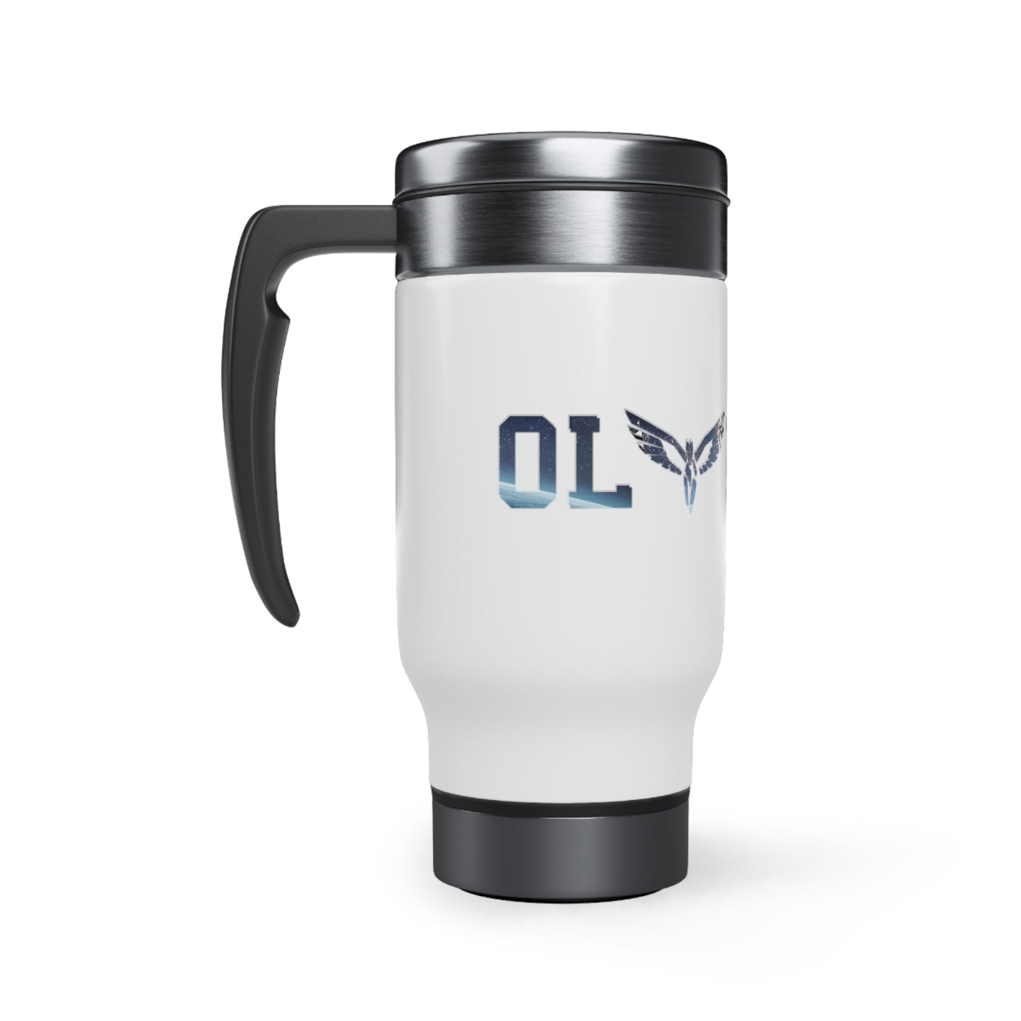 Olympian Matrix Stainless Steel Travel Mug with Handle, 14oz