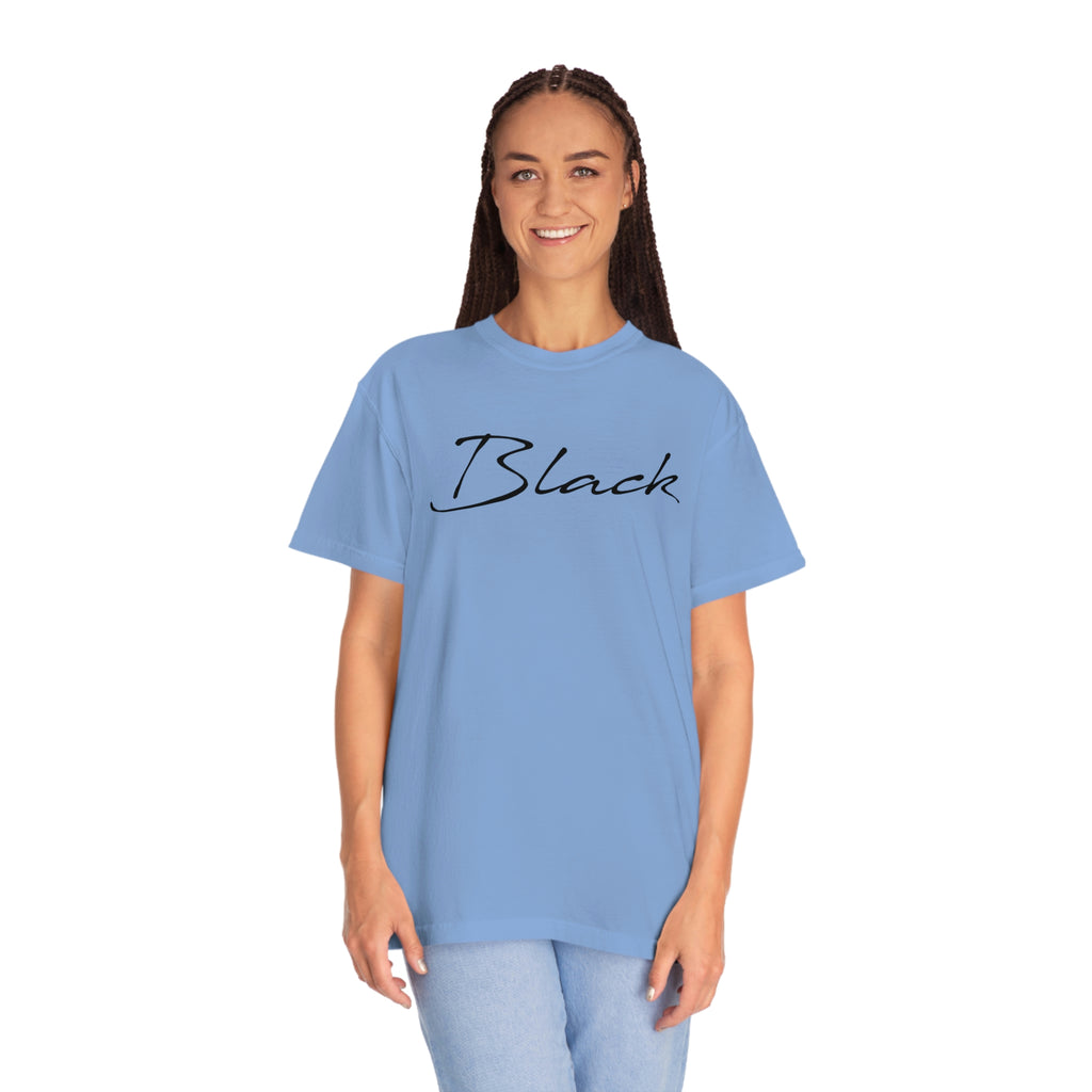 Black Unisex Garment-Dyed T-shirt