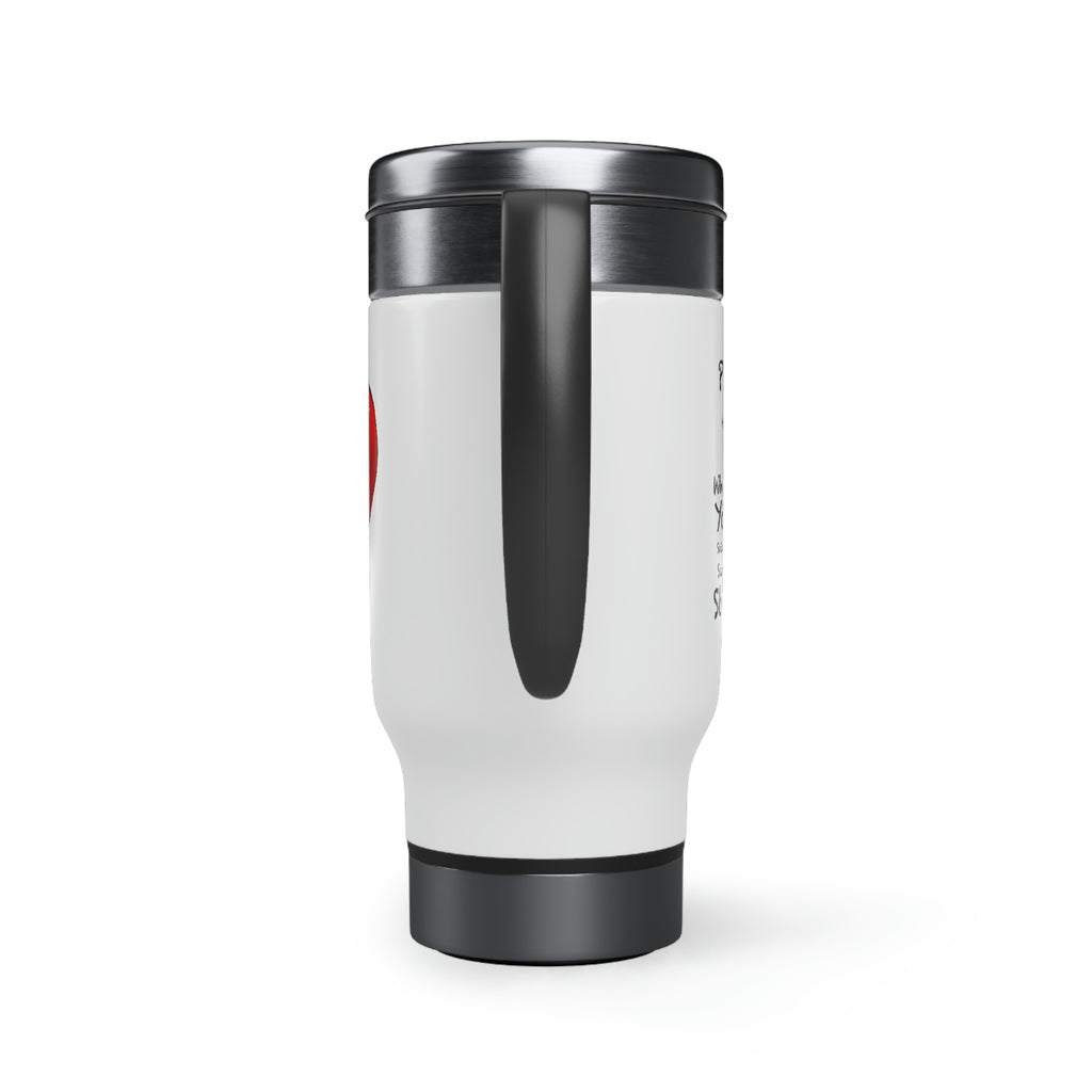 "Hopstar" Stainless Steel Travel Mug with Handle, 14oz