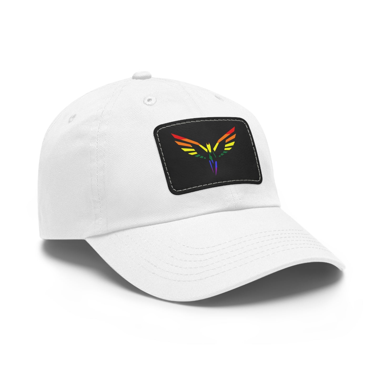 Pride Dad Hat with Leather Patch (Rectangle)