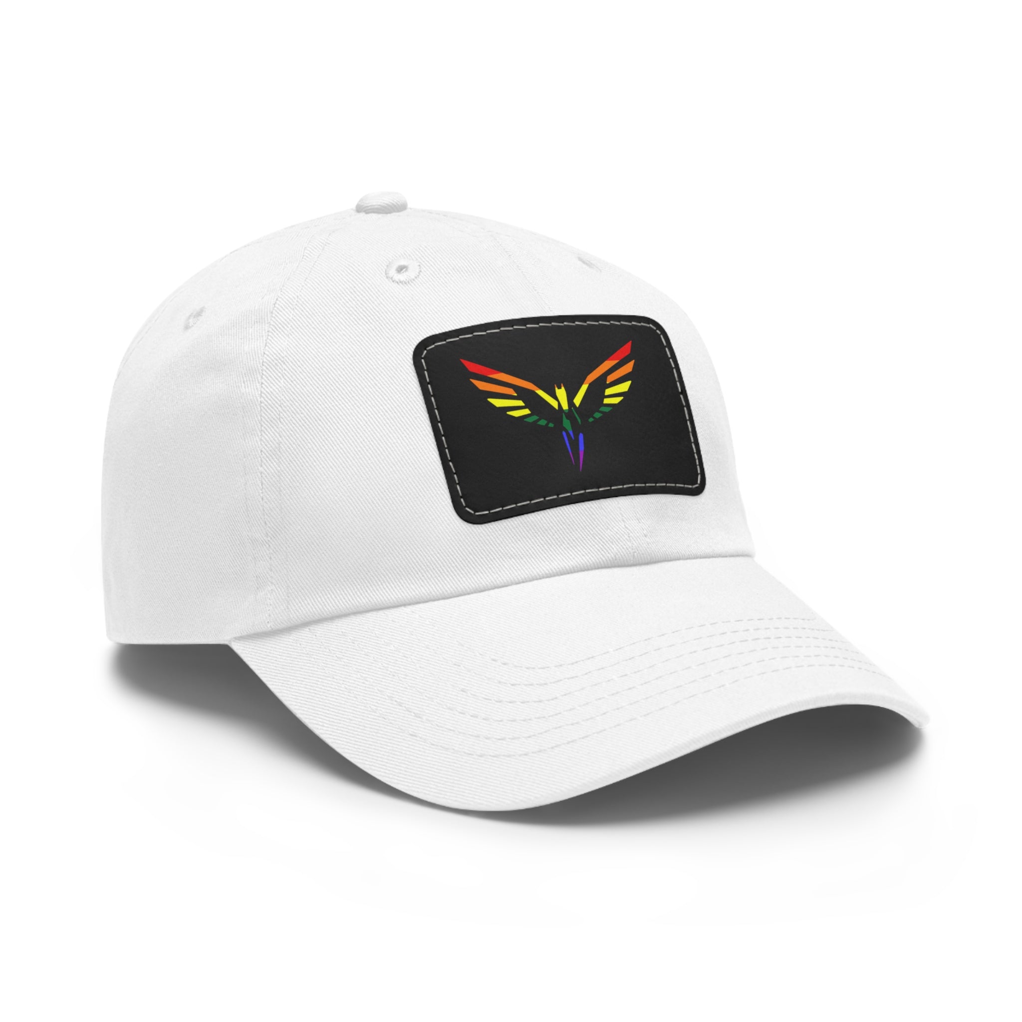 Pride Dad Hat with Leather Patch (Rectangle)