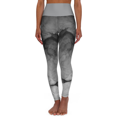 "Faded Gray" High Waisted Yoga Leggings