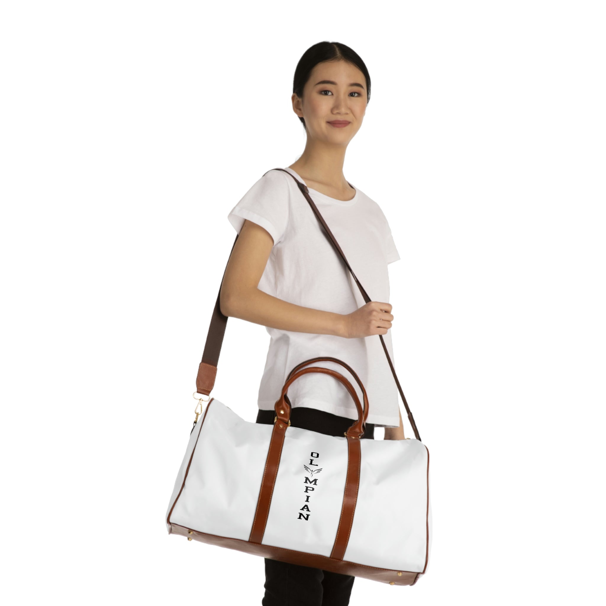 Olympian PU Leather Waterproof Travel Bag