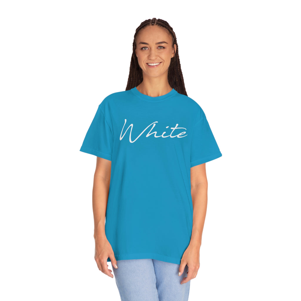 White Unisex Garment-Dyed T-shirt