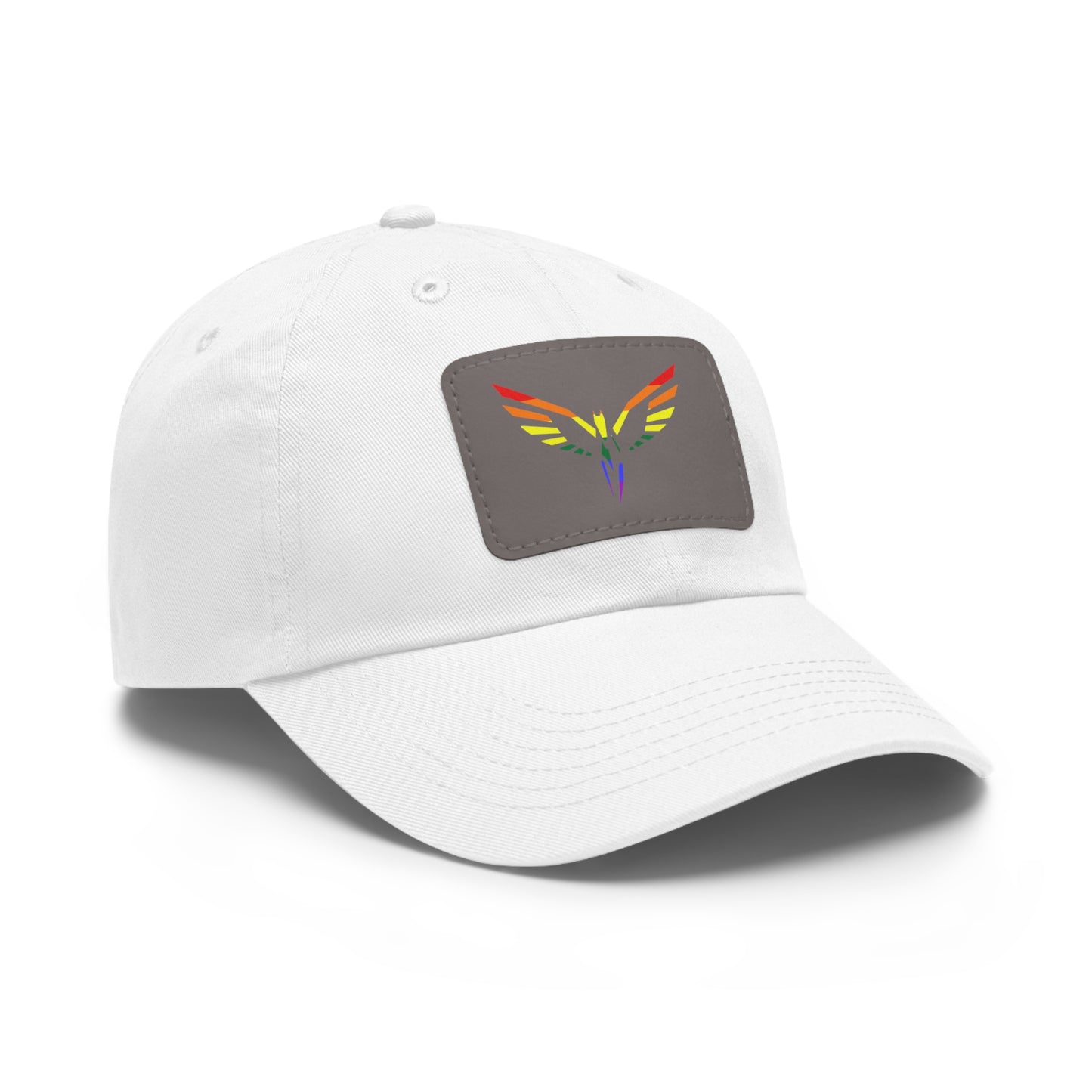 Pride Dad Hat with Leather Patch (Rectangle)