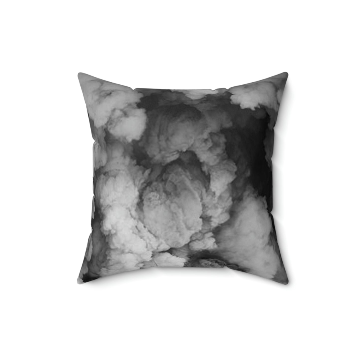 "Faded Gray" Spun Polyester Square Pillow