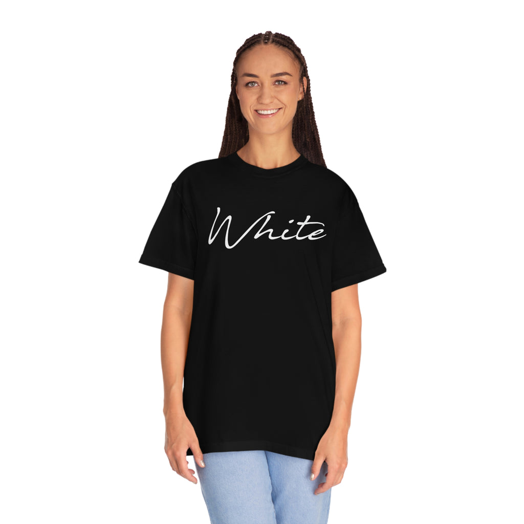 White Unisex Garment-Dyed T-shirt