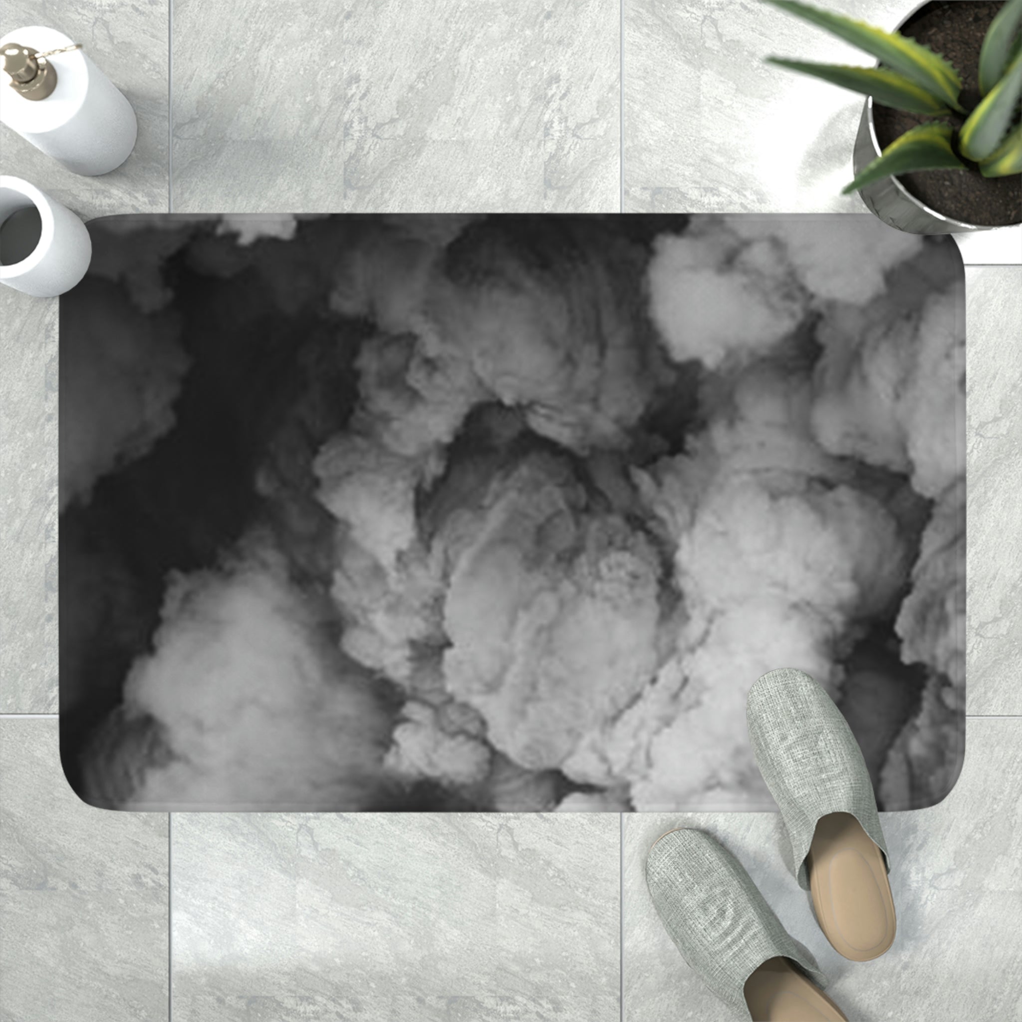“Faded Gray” Memory Foam Bath Mat