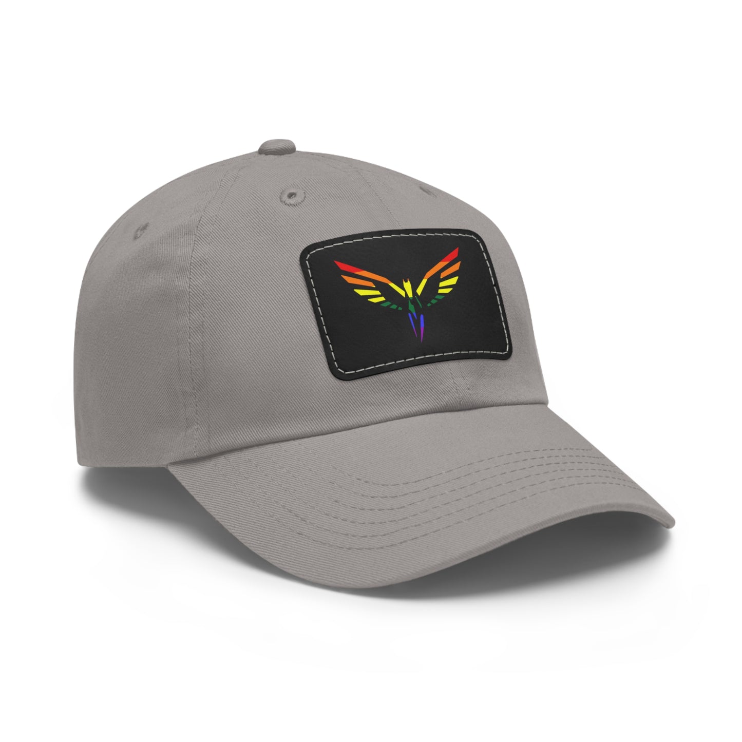 Pride Dad Hat with Leather Patch (Rectangle)