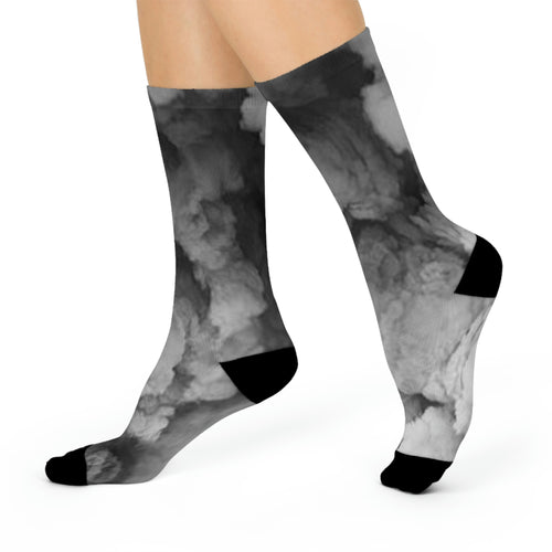 "Faded Gray" Cushioned Crew Socks