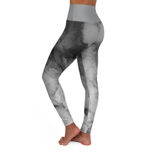 "Faded Gray" High Waisted Yoga Leggings