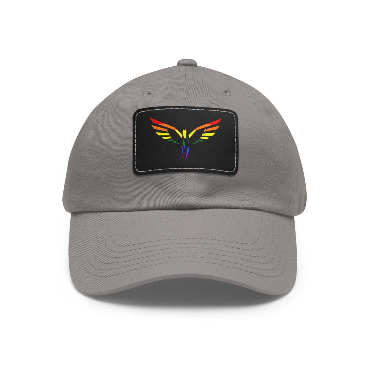 Pride Dad Hat with Leather Patch (Rectangle)