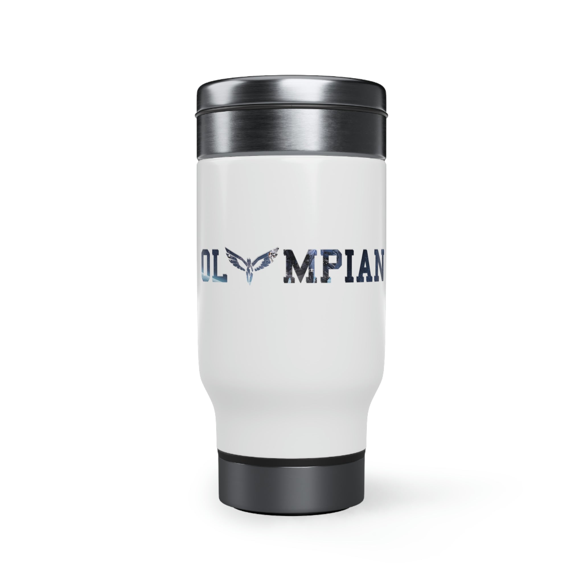 Olympian Matrix Stainless Steel Travel Mug with Handle, 14oz
