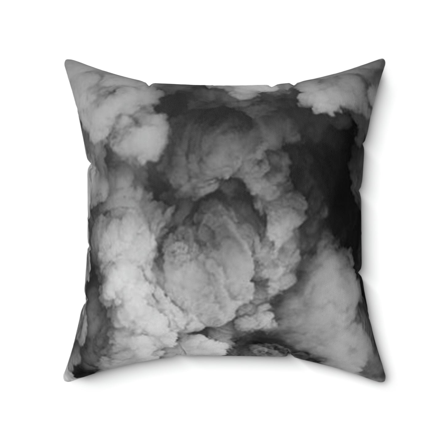 "Faded Gray" Spun Polyester Square Pillow