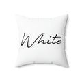 White Spun Polyester Square Pillow