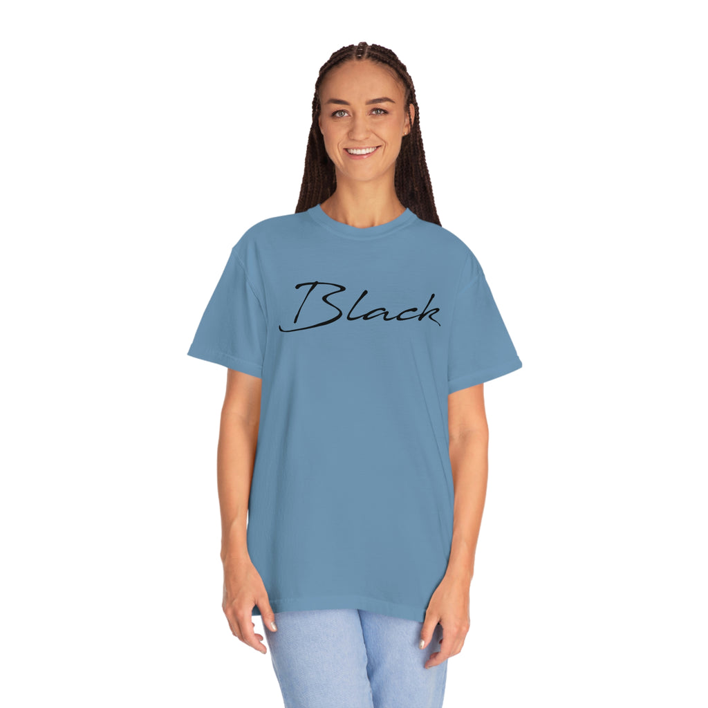 Black Unisex Garment-Dyed T-shirt
