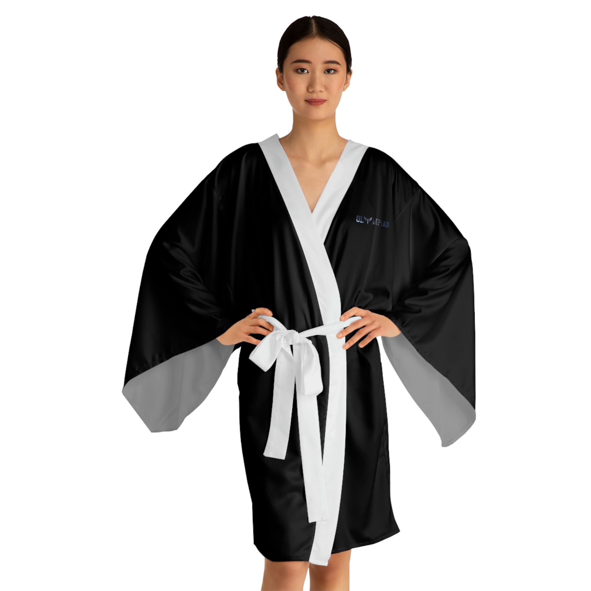 Olympian Matrix Long Sleeve Kimono Robe