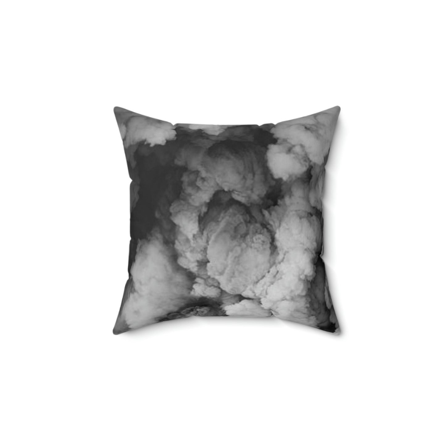 "Faded Gray" Spun Polyester Square Pillow