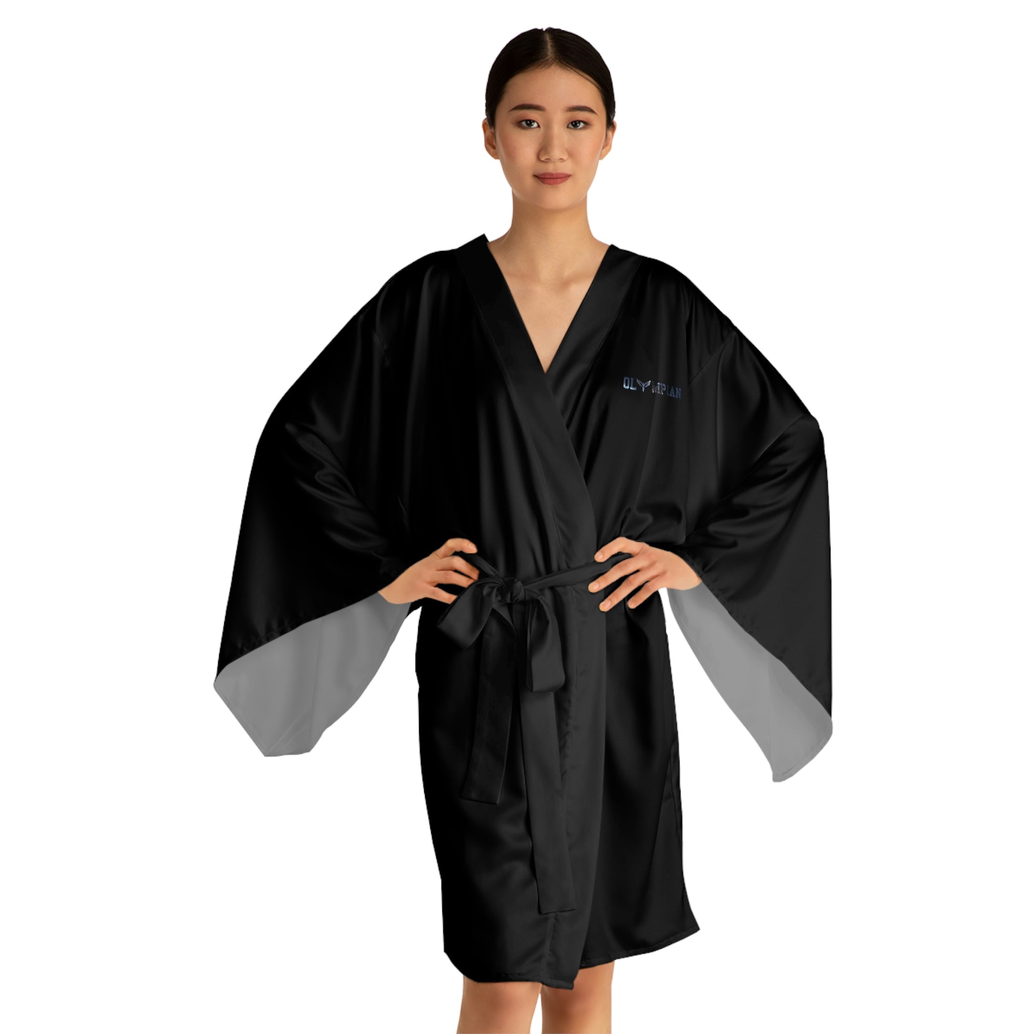 Olympian Matrix Long Sleeve Kimono Robe