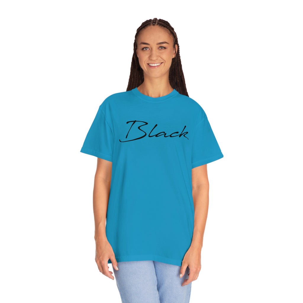 Black Unisex Garment-Dyed T-shirt