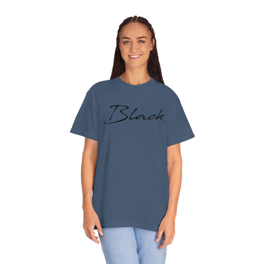 Black Unisex Garment-Dyed T-shirt