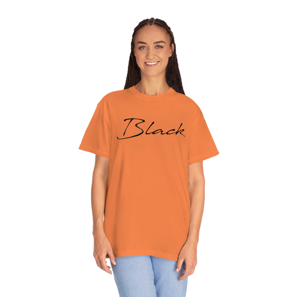 Black Unisex Garment-Dyed T-shirt
