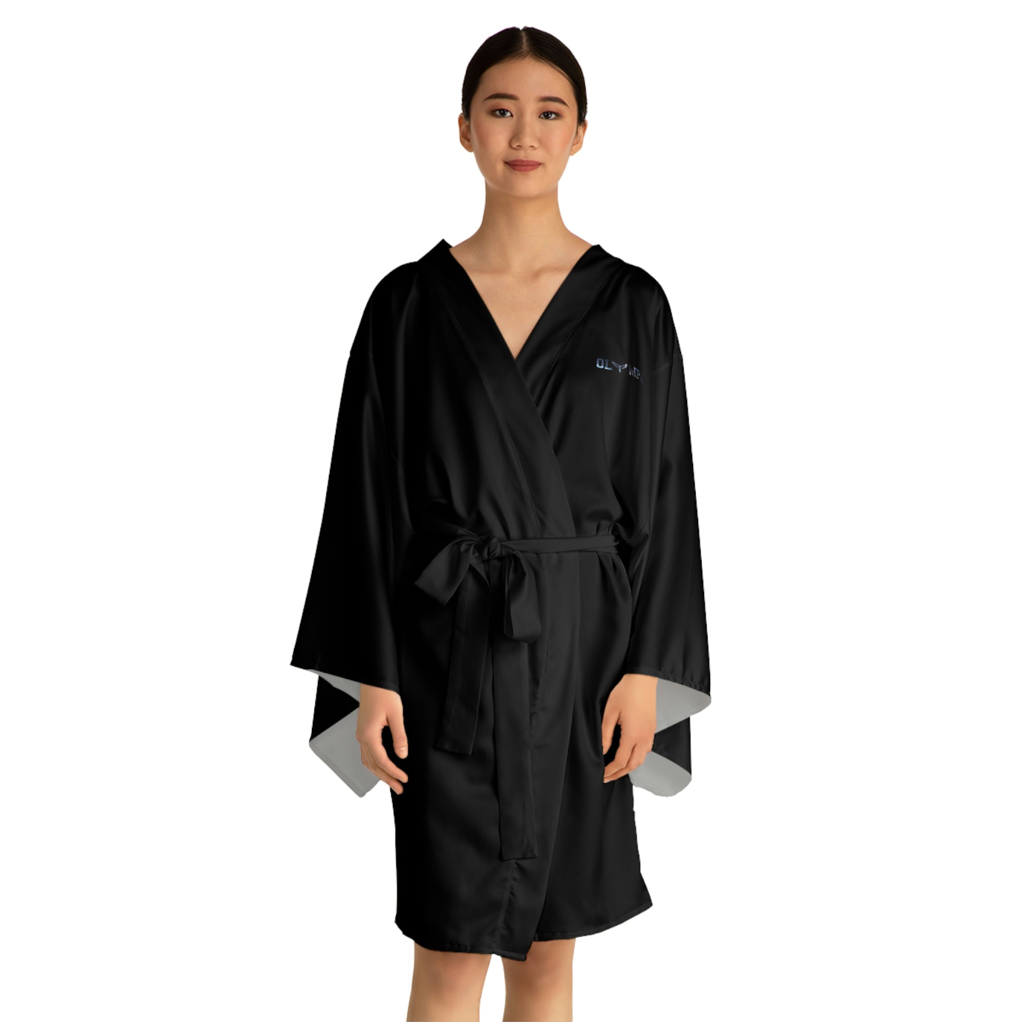 Olympian Matrix Long Sleeve Kimono Robe