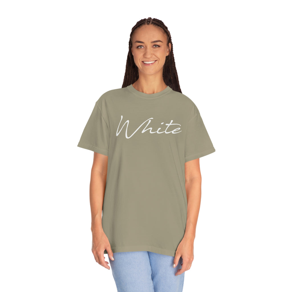 White Unisex Garment-Dyed T-shirt