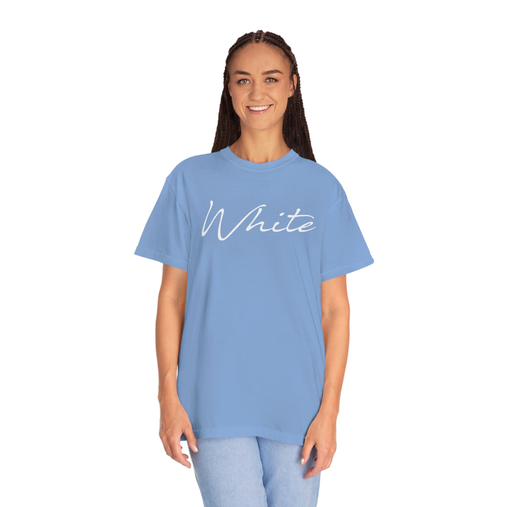 White Unisex Garment-Dyed T-shirt