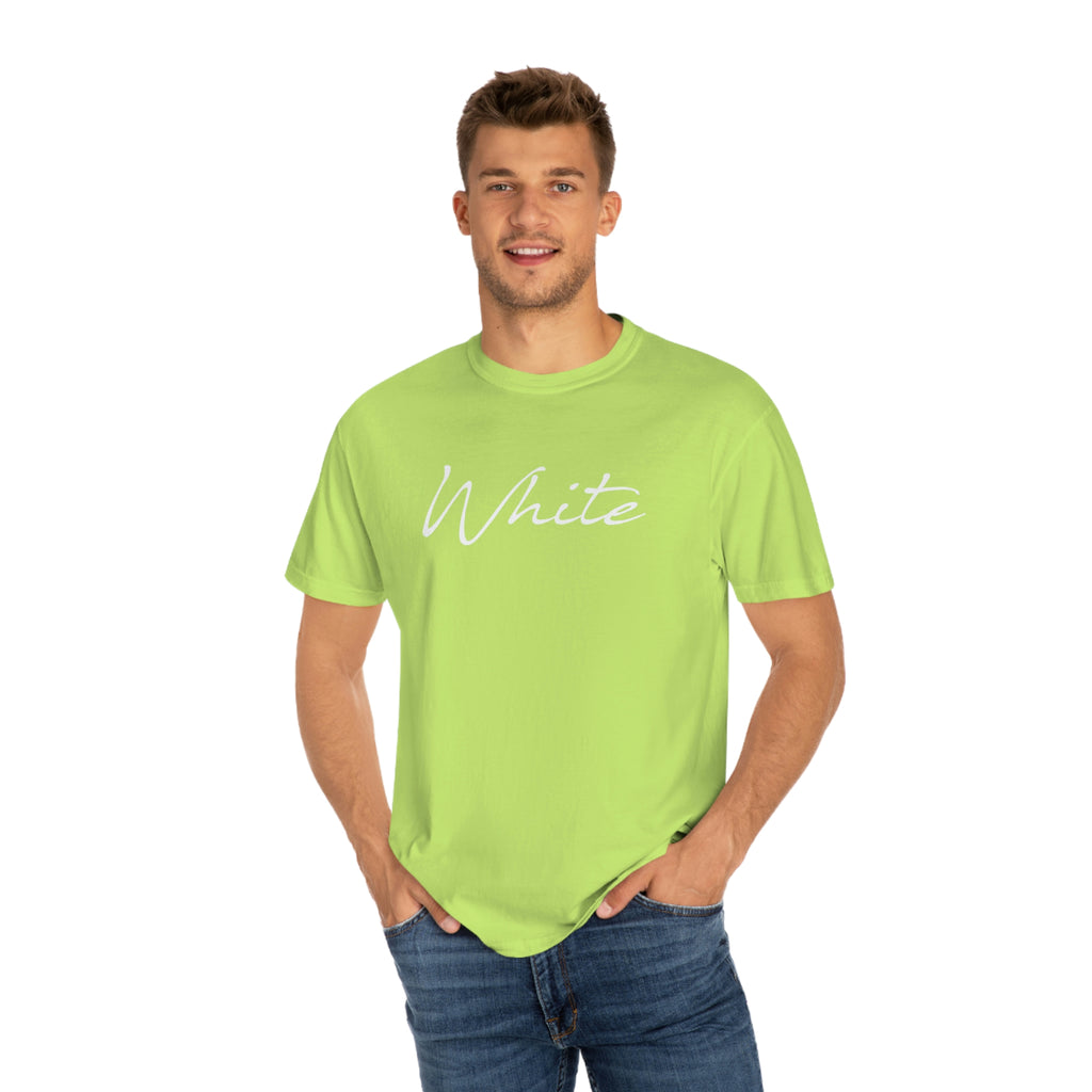 White Unisex Garment-Dyed T-shirt