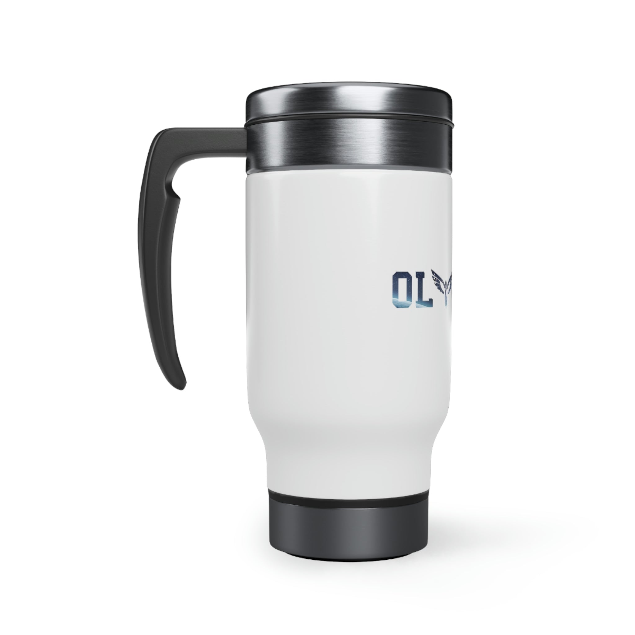 Olympian Matrix Stainless Steel Travel Mug with Handle, 14oz
