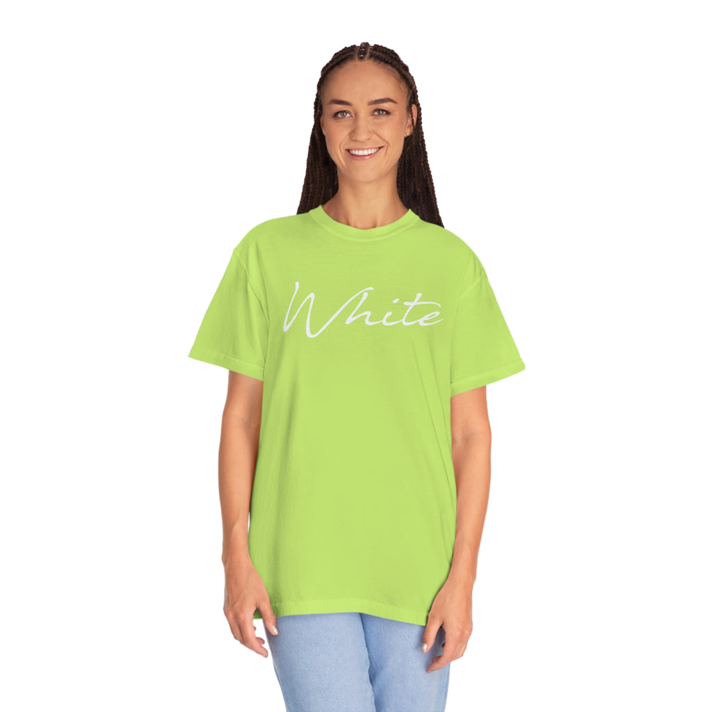 White Unisex Garment-Dyed T-shirt