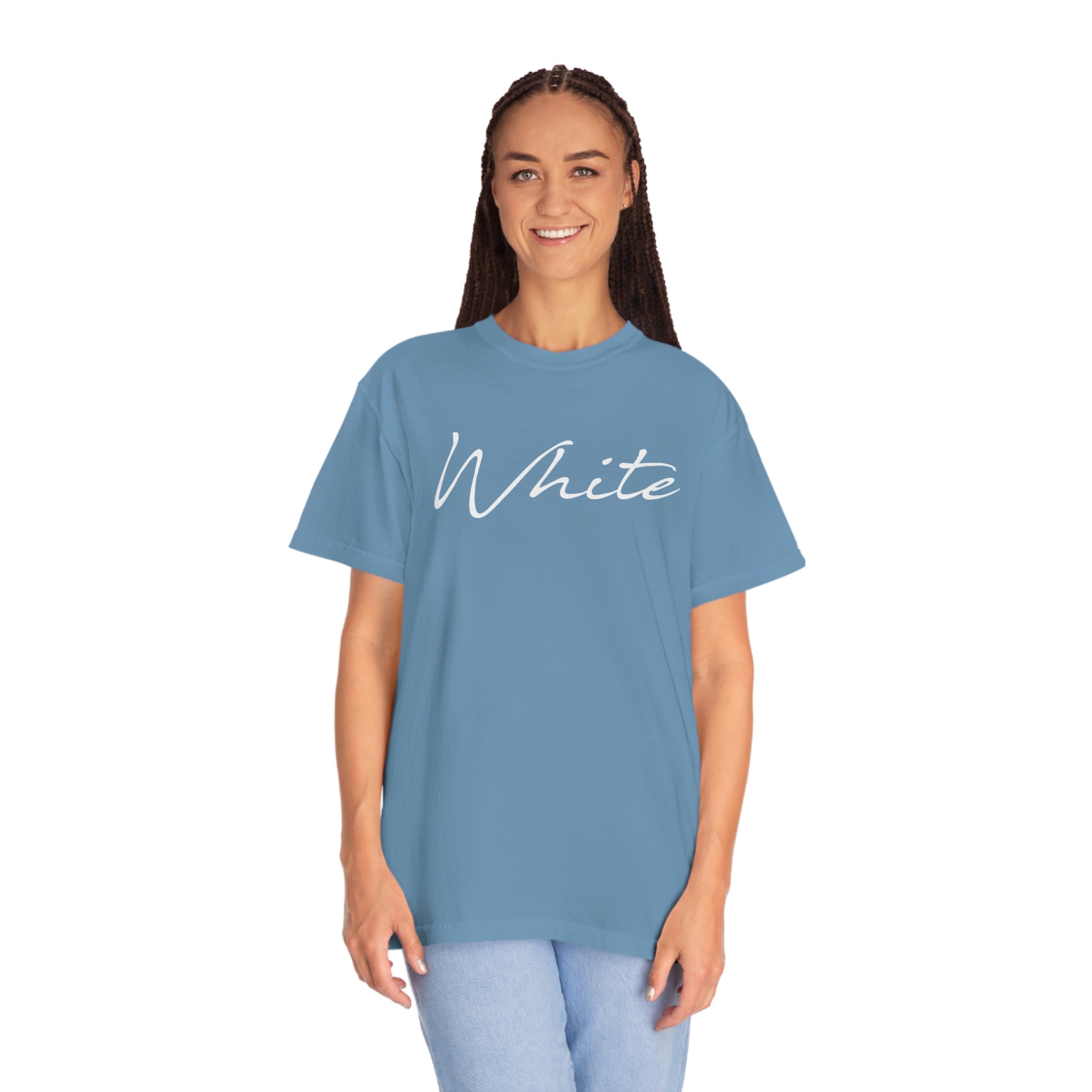 White Unisex Garment-Dyed T-shirt
