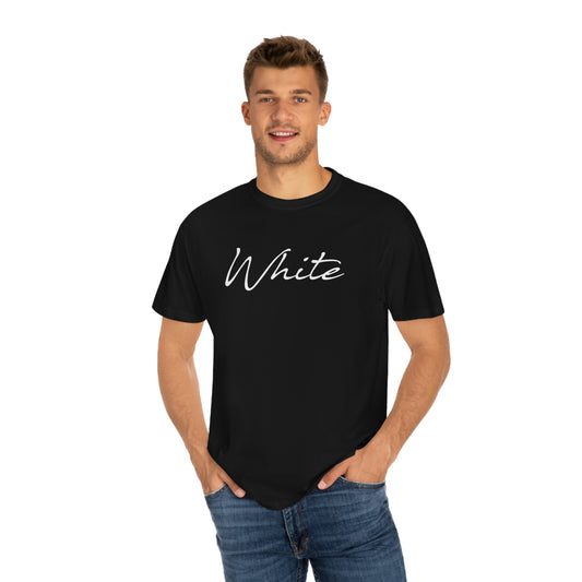 White Unisex Garment-Dyed T-shirt