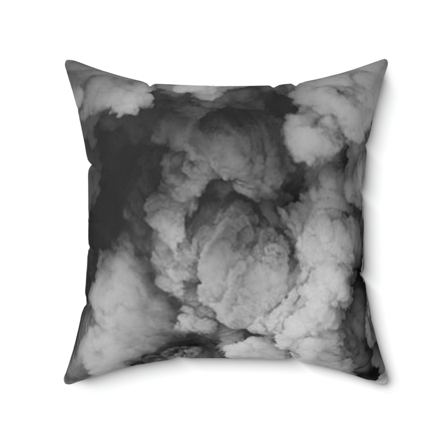 "Faded Gray" Spun Polyester Square Pillow