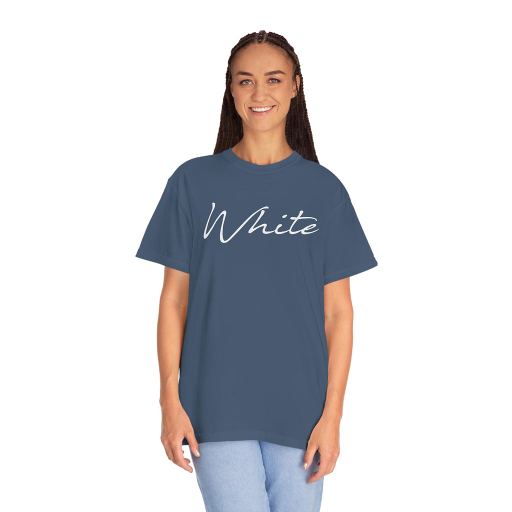 White Unisex Garment-Dyed T-shirt