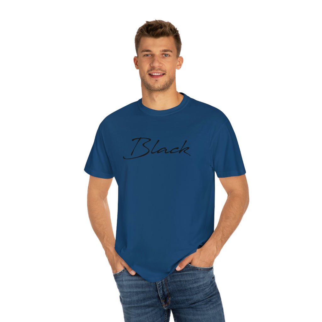 Black Unisex Garment-Dyed T-shirt