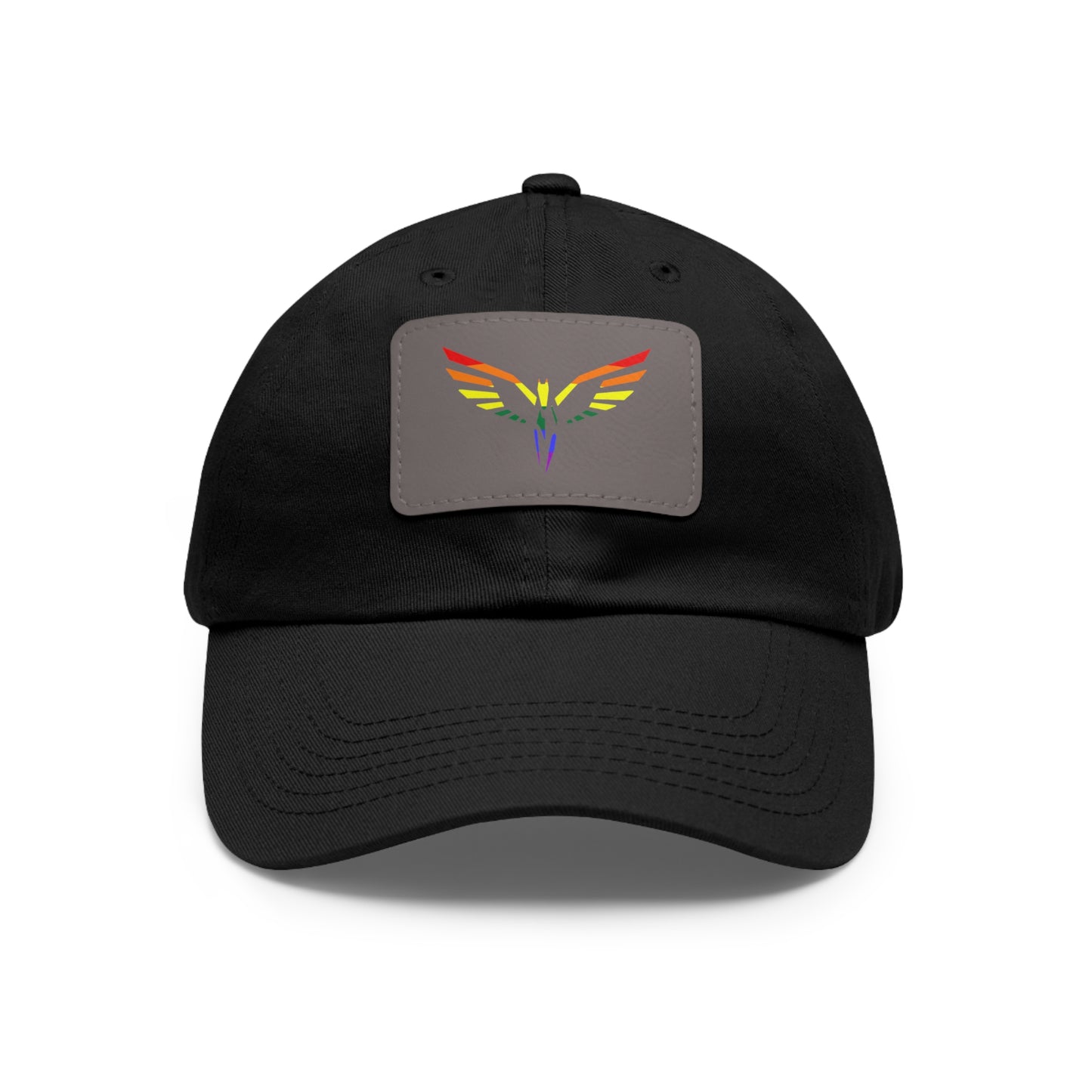 Pride Dad Hat with Leather Patch (Rectangle)