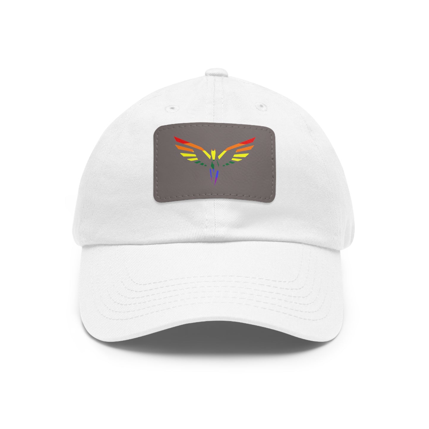 Pride Dad Hat with Leather Patch (Rectangle)