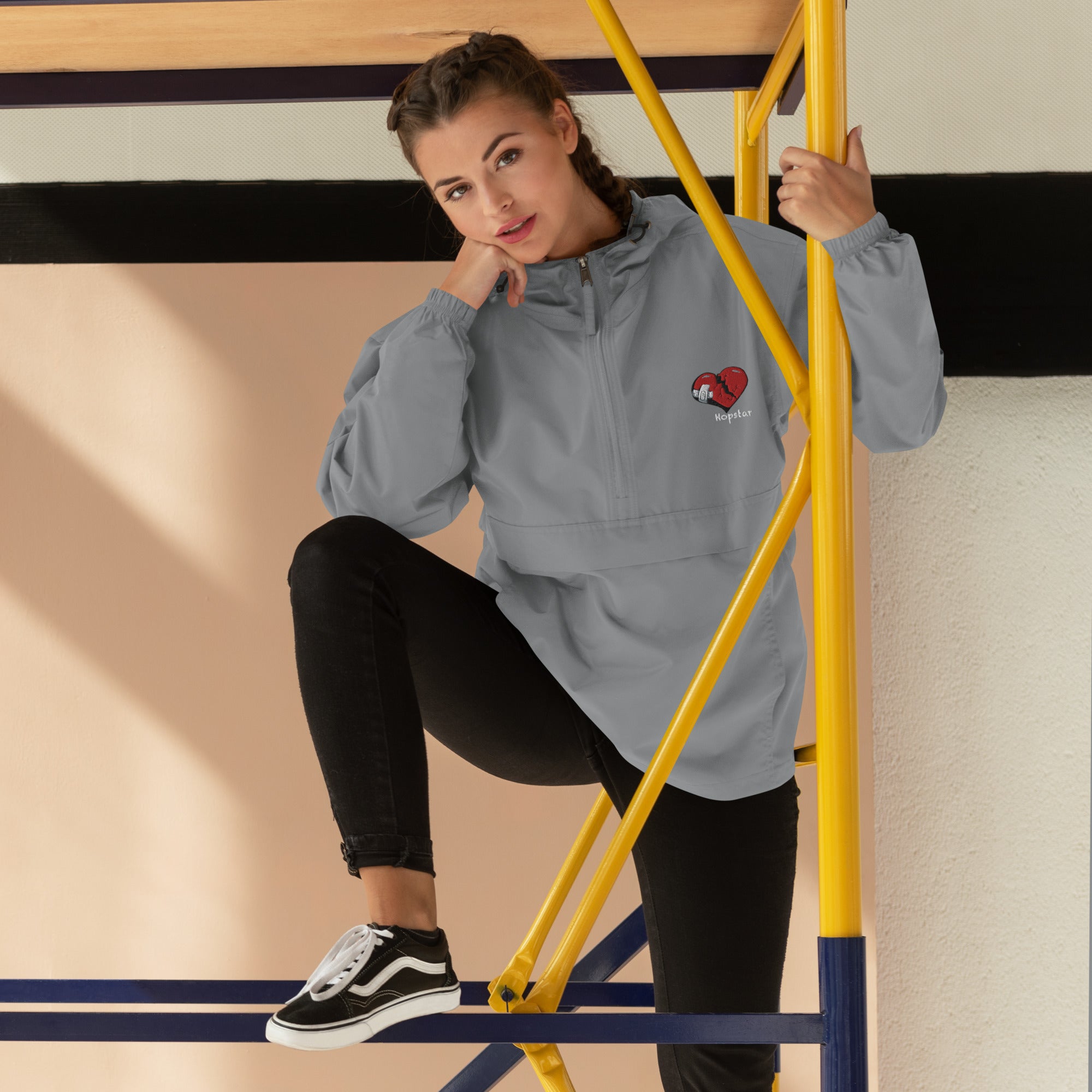 Hopstar Embroidered Packable Jacket