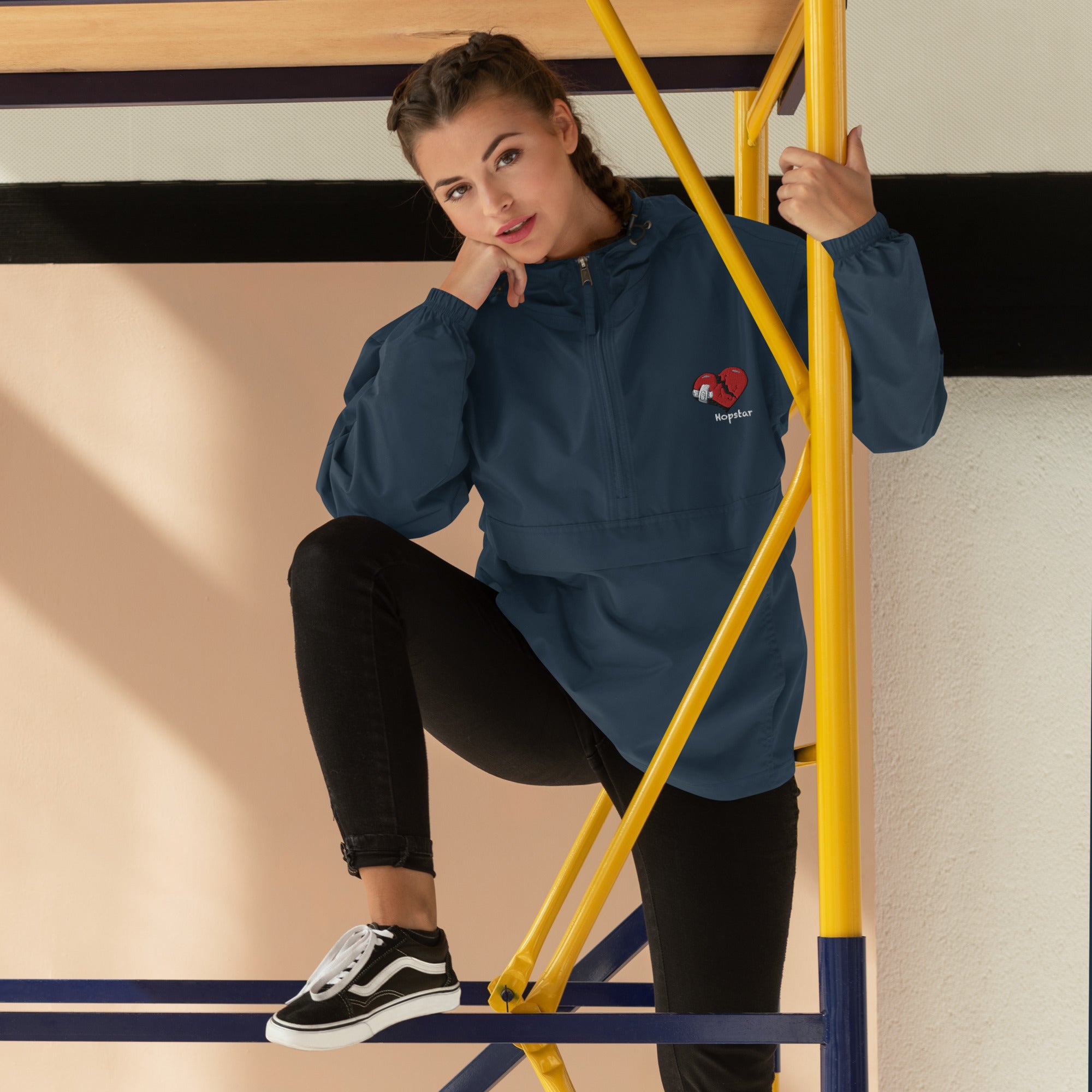 Hopstar Embroidered Packable Jacket
