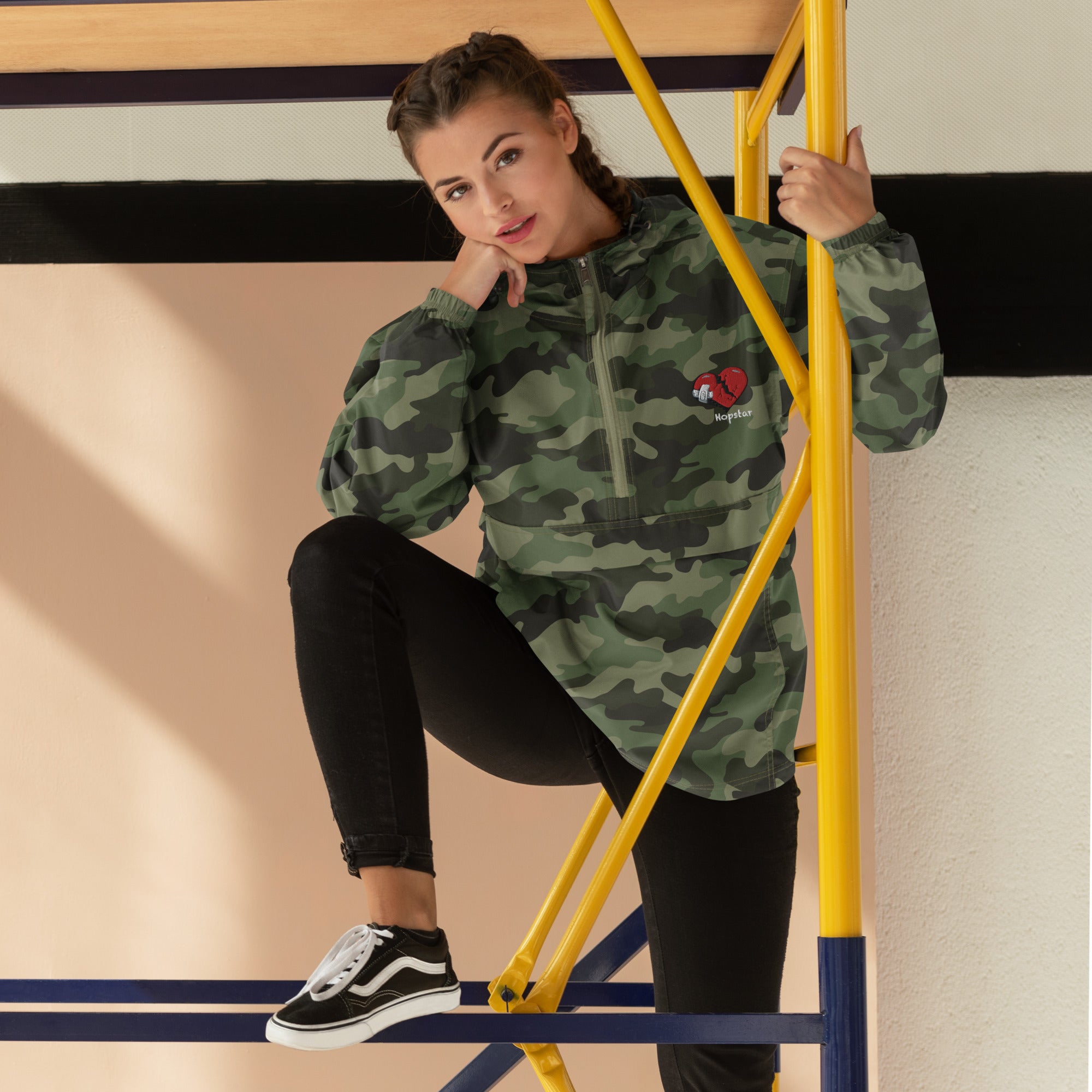 Hopstar Embroidered Packable Jacket