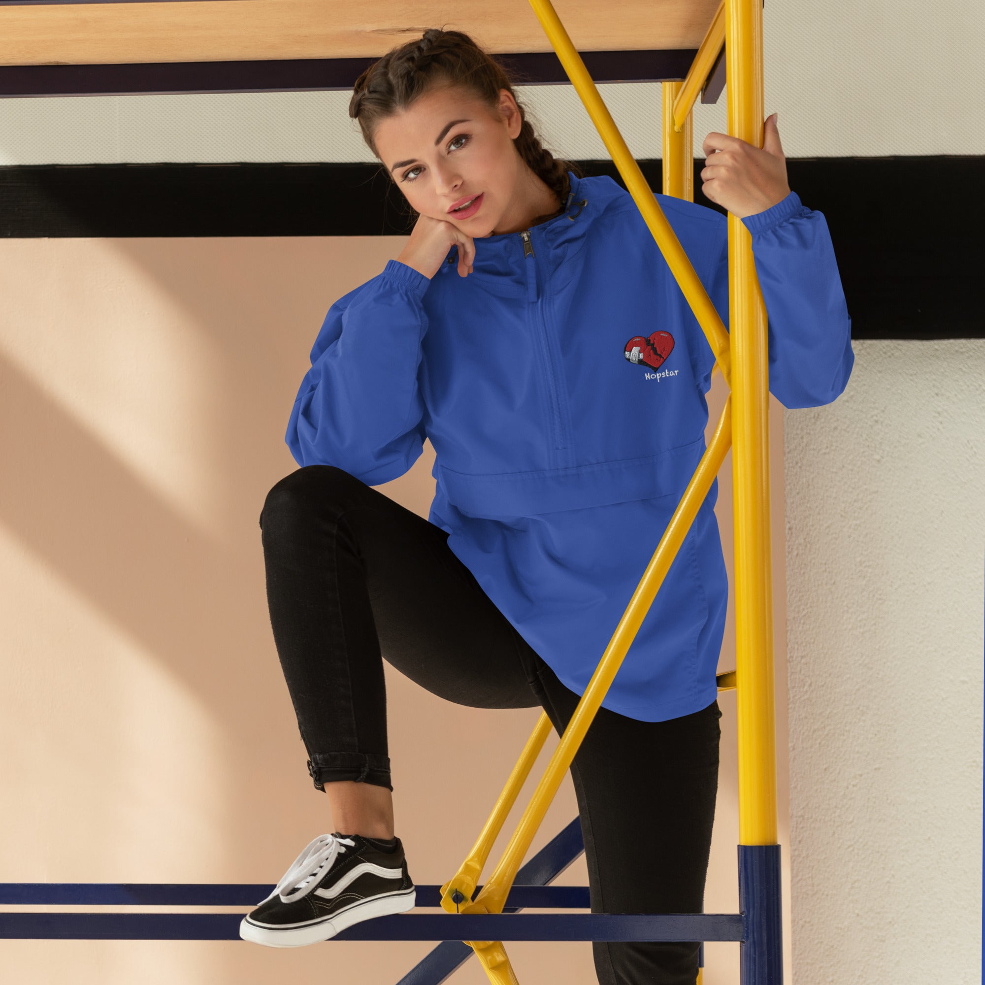 Hopstar Embroidered Packable Jacket