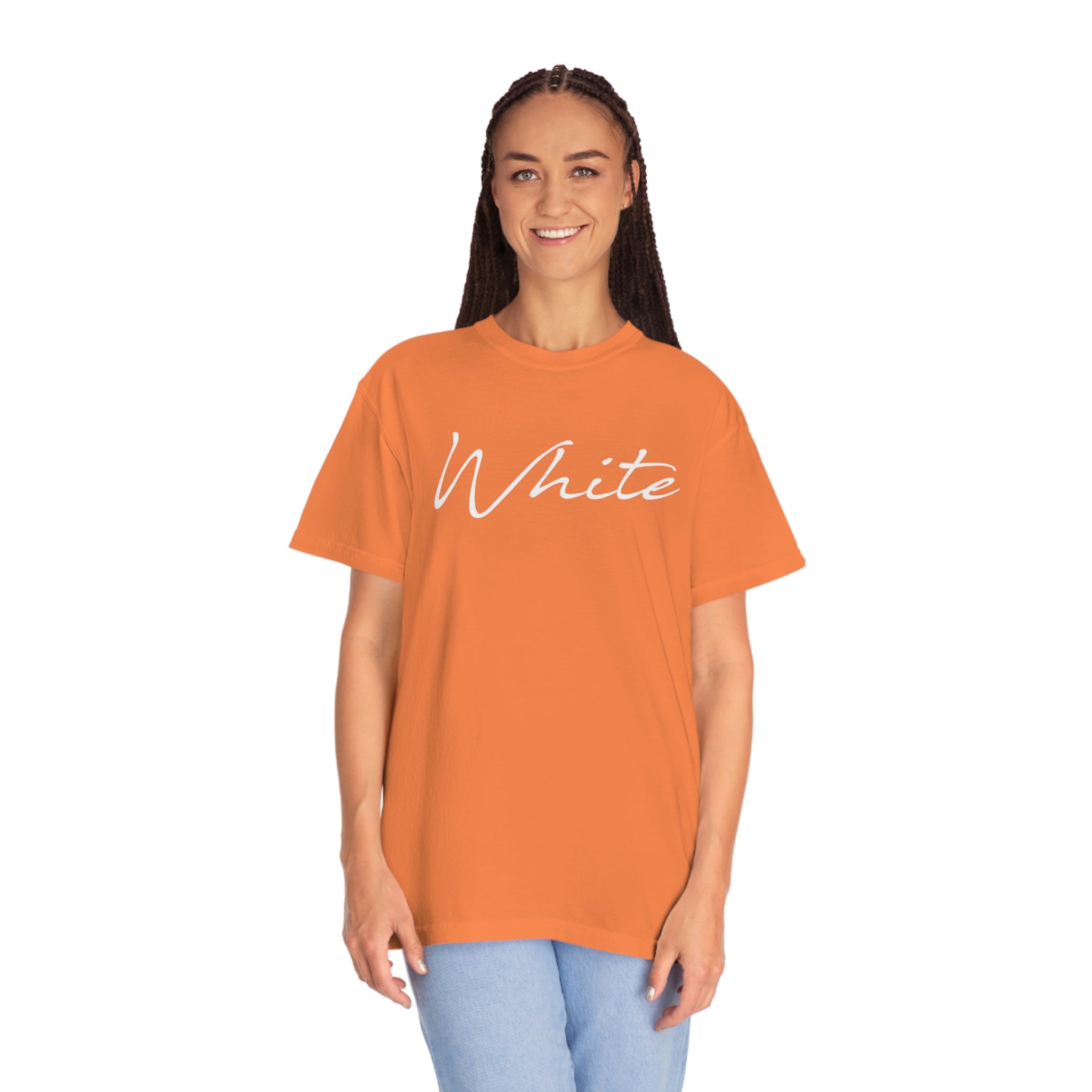 White Unisex Garment-Dyed T-shirt